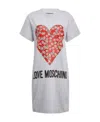 Moschino Love Printed T-shirt Dress In Gray