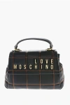 Moschino Love Quilted Faux Leather Bag With Golden Logo