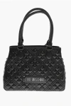 Moschino Love Quilted Faux Leather Bag With Removable Shoulder Strap