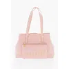 Moschino Love Quilted Faux Leather Shoulder Bag With Golden Logo