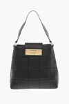 Moschino Love Quilted Faux Leather Shoulder Bag In Black