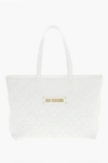 Moschino Love Quilted Faux Leather Tote Bag With Metal Logo