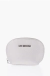 Moschino Love Saffiano Faux Leather Necessaire With Zip Closure