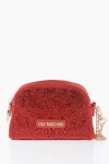 Moschino Love Satin Necessaire Embellished With Rhinestone