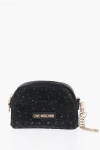 Moschino Love Satin Necessaire Embellished With Rhinestone