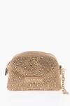 Moschino Love Satin Necessaire Embellished With Rhinestone