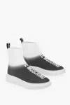 Moschino Love Shaded Sock High Top Sneakers With Embroidery Logo In Multi