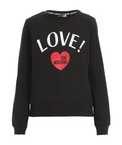 Moschino Love! Sweatshirt In Black