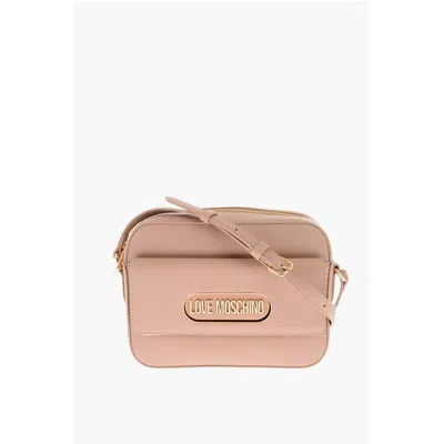 Moschino Love Textu Faux Leather Camera Bag With Maxi Women's Pocket