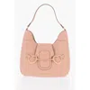 Moschino Love Textu Faux Leather Hobo Bag With Maxi Heart-shaped Women's C