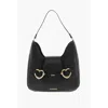 Moschino Love Textu Faux Leather Hobo Bag With Maxi Heart-shaped Women's C
