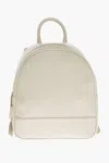 Moschino Love Textured Faux Leather Backpack With Embossed Logo In Beige