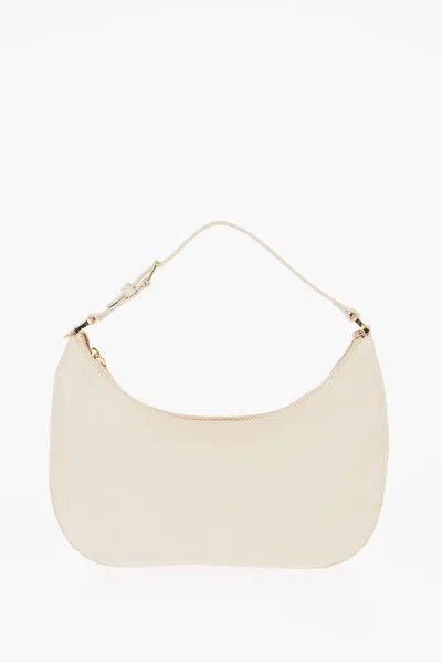 Moschino Love Textured Faux Leather Eco-friendly Giant Hobo Bag With In Beige