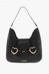 Moschino Love Textured Faux Leather Hobo Bag With Maxi Heart-shaped C
