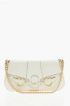 Moschino Love Textured Faux Leather Shoulder Bag With Clamp Front