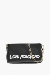 Moschino Love Textured Leather Shoulder Bag With Graffiti-print
