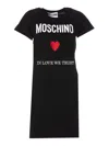 Moschino Dress With Logo In Black