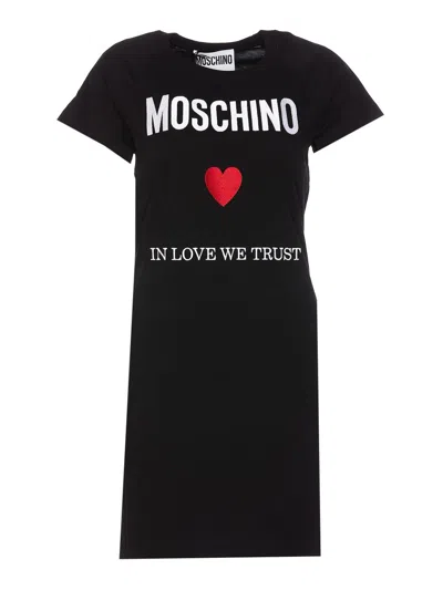 Moschino Love We Trust Dress In Black