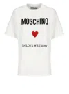 Moschino Item O-neck Short-sleeved T-shirt In White