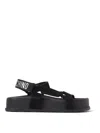 Moschino Sandal With Logo In Black