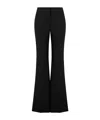 Moschino Flared High Waist Trousers With Front Crease In Black
