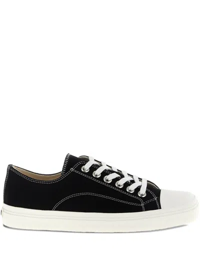 Moschino Low-top Sneakers With Contrasting White Accents In Black