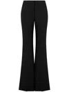 Moschino Flared High Waist Trousers With Front Crease In Black
