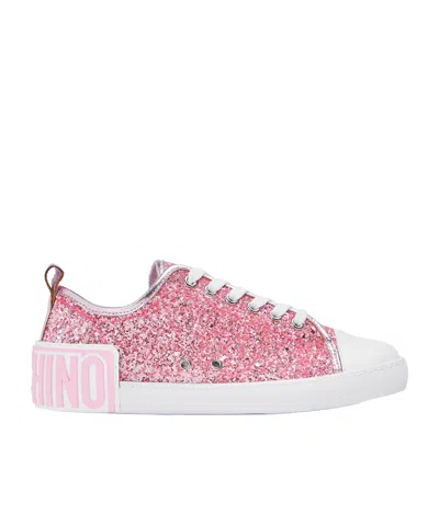Moschino Low-top Sports Shoes In Pink
