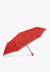 Moschino Luna Park-print Open And Close Umbrella In Red