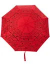Moschino Luna Park-print Open And Close Umbrella In 红色