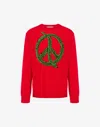 Moschino Lunar New Year Wool Pullover In Red