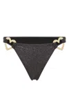 Moschino Glitter Metal Hearts Swim Briefs In Black