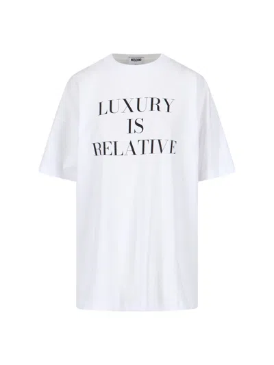 MOSCHINO 'LUXURY IS RELATIVE' T-SHIRT