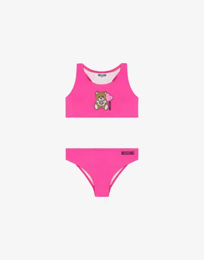 Moschino Kids' Lycra Bikini Teddy Bear In Pink