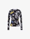 Moschino Lycra T-shirt Punk Print In Black