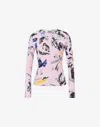 Moschino Lycra T-shirt Punk Print In Pink