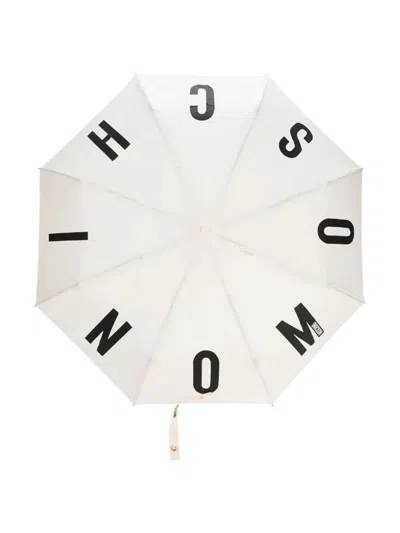Moschino M Logo Mini Aoc Umbrella In White