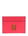 MOSCHINO MOSCHINO M-PLAQUE LEATHER CARD HOLDER