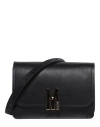 MOSCHINO MOSCHINO M-PLAQUE LEATHER CROSSBODY WOMAN CROSS-BODY BAG BLACK SIZE - LEATHER