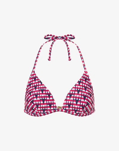 MOSCHINO M PRINT BIKINI TOP