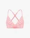 Moschino Monogram-print Bra In Pink