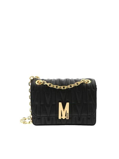 Moschino M Bag Shoulder Bag In Black