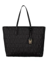 MOSCHINO MOSCHINO M QUILTED LEATHER TOTE WOMAN SHOULDER BAG BLACK SIZE - LAMBSKIN