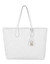 MOSCHINO MOSCHINO M-QUILTED LEATHER TOTE WOMAN SHOULDER BAG WHITE SIZE - LAMBSKIN