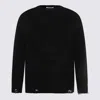Moschino Oversized Pullover In Carved Wool In Black