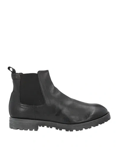 Moschino Man Ankle Boots Black Size 10 Leather
