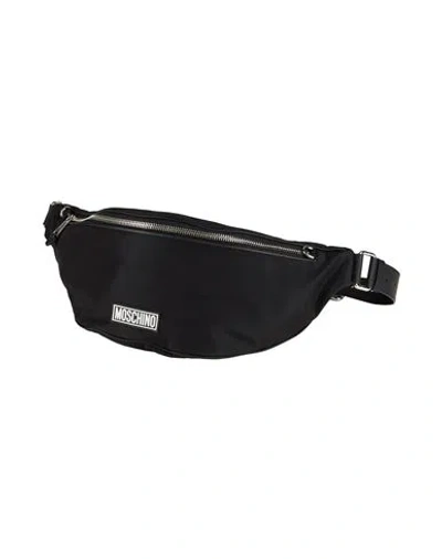 Moschino Man Belt Bag Black Size - Textile Fibers
