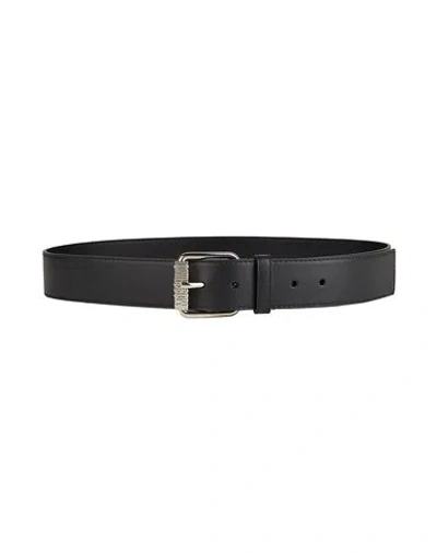 Moschino Man Belt Black Size 32 Leather