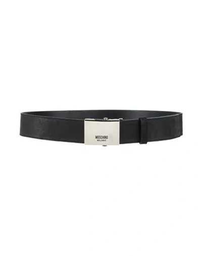 Moschino Man Belt Black Size 40 Leather