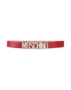 Moschino Man Belt Brick Red Size 32 Leather